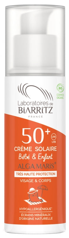 Laboratoires de Biarritz - Alga Maris Sunscreen Children SPF50+ Organic 100ml 有機紅海藻嬰幼兒低敏防曬乳霜 SPF50+ 100ml