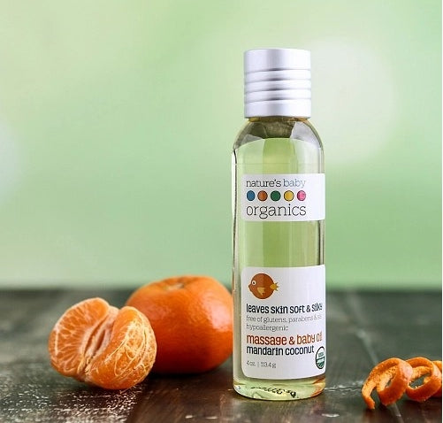 Nature's Baby Organic - Organic Baby Oil Mandarin Coconut (USDA)  有機柑橘和椰子嬰兒油（USDA）